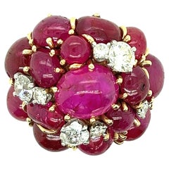 Seaman Schepps Ruby Diamond Bombé Ring 