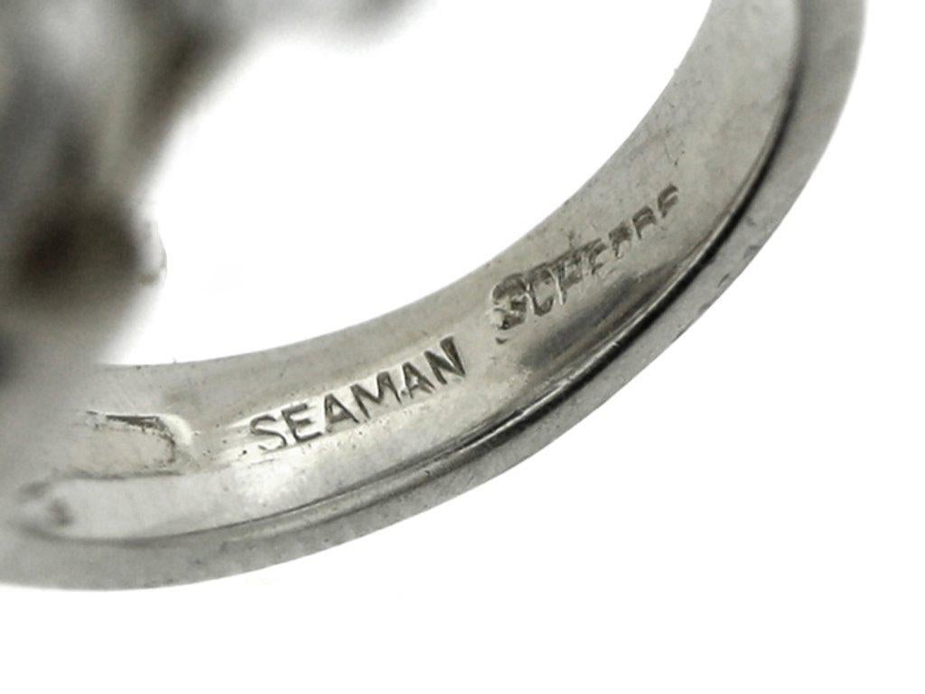 Seaman Schepps Sapphire, Diamond and Rock Crystal Ring, circa 1940 In Good Condition For Sale In London, GB