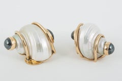 Seaman Schepps Shell Gold Earclips