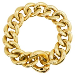 Seaman Schepps Vintage Gold Curb Link Chain Bracelet