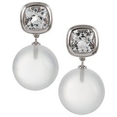 Seaman Schepps White Topaz and Quartz “Soho” Earrings