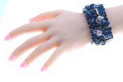 Bracelet large en or:: saphir et diamant du marin Schepps