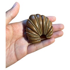 Seaman Schepps Wood and 18k Gold Sculptural Brooch