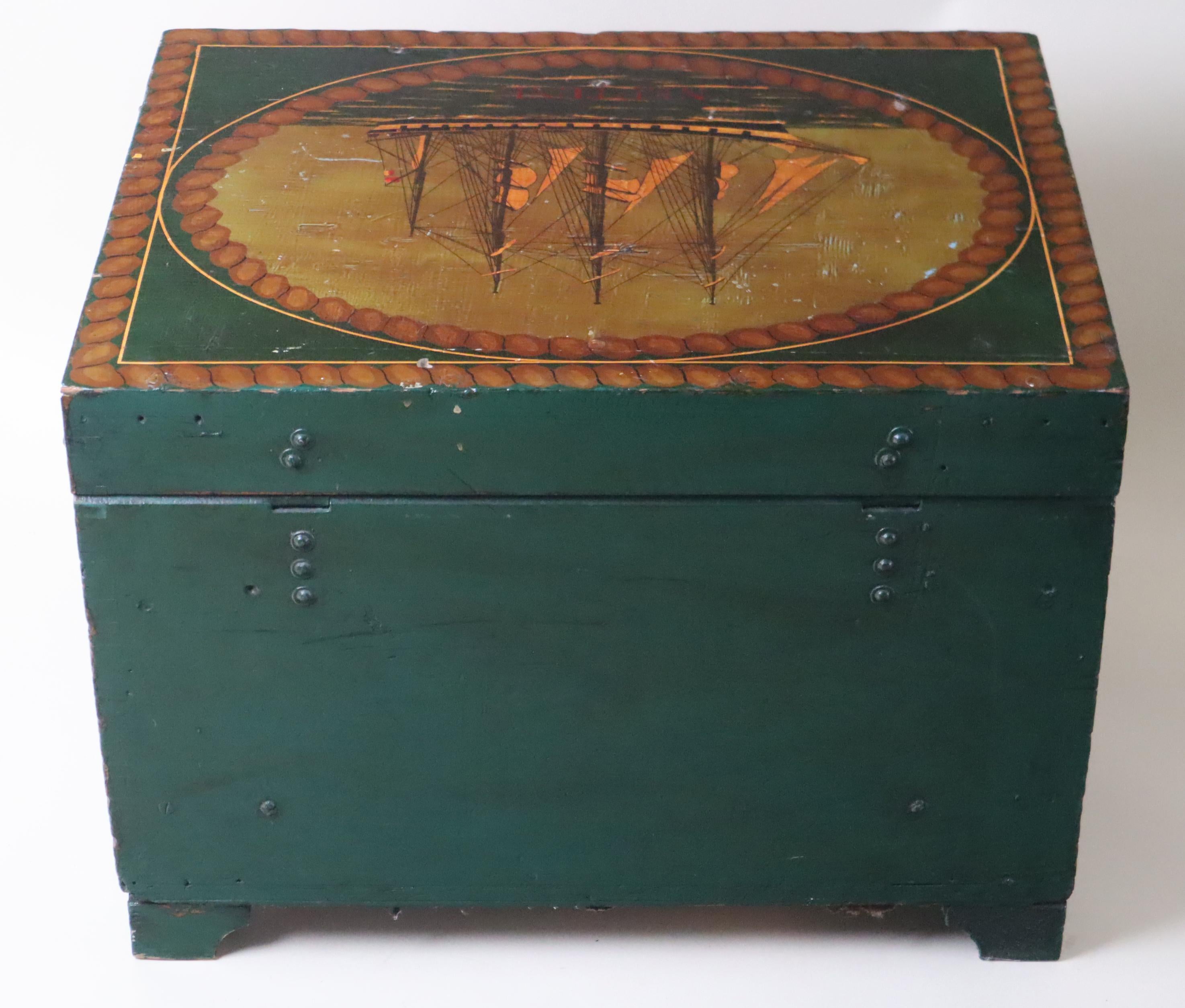 Coffre de matelot du voilier Neptune V.I.I. Jeux de cartes Bon état - En vente à Hannover, DE