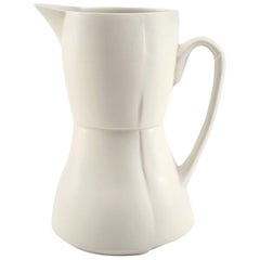 Seamline Pitcher Modern Juice Tea Pitcher Modern Contemporary Glazed Porcelain