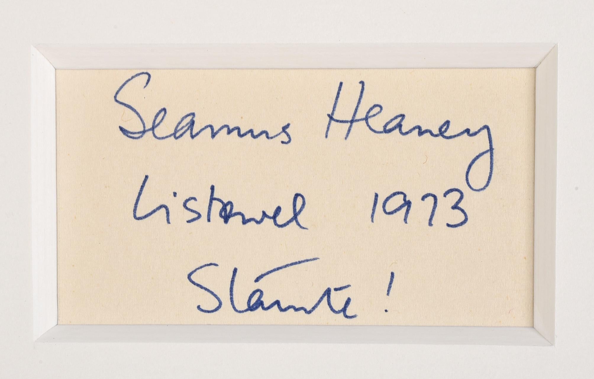 Seamus Heaney 'Poem for Marie and Personal Helicon for Michael Longley ...