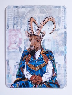The G.O.A.T. 2023, graffiti art mixed media street sign, The Roots Black Thought