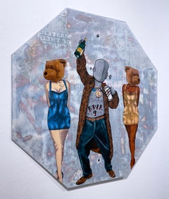 Triumph, 2023, graffiti, urban street mixed media street sign S9L & Chris RWK