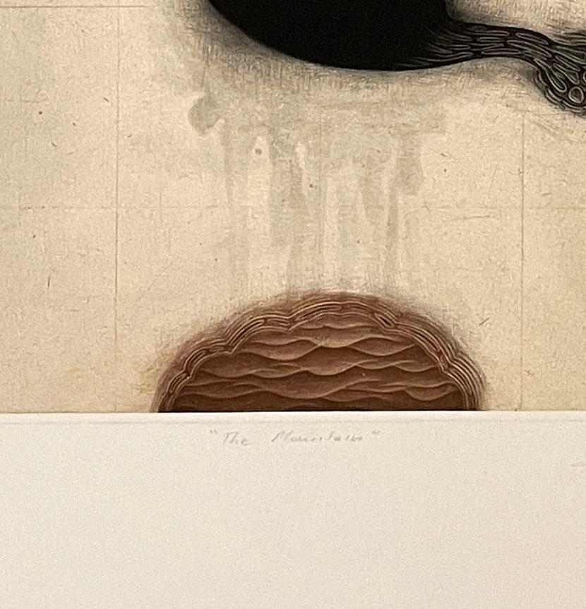 The Mountain - Beige Figurative Print by Sean Caulfield