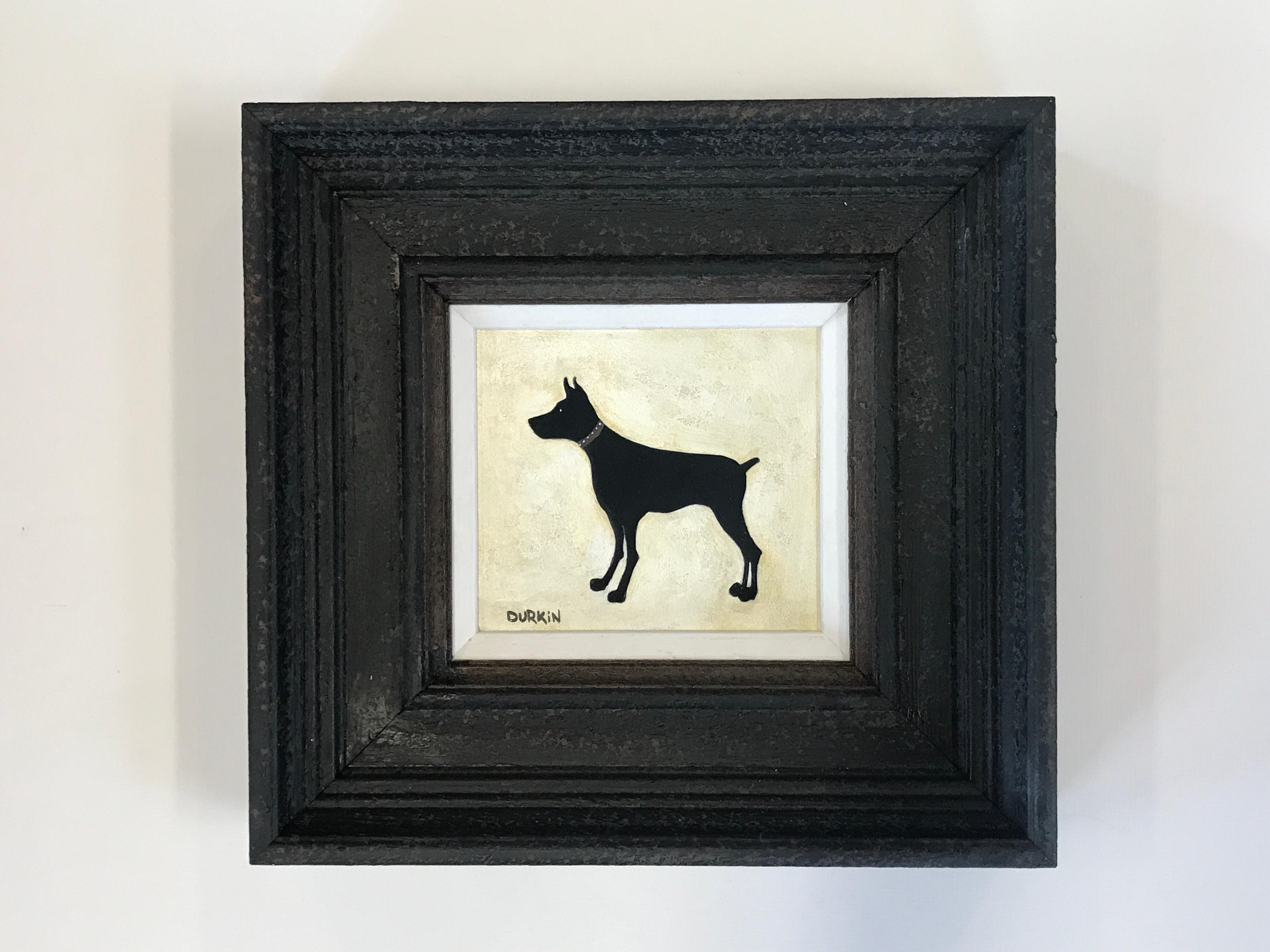Black Dog I by Sean Durkin, dog art, animal painting, impressionist  For Sale 1