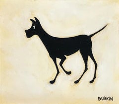 Dog II von Sean Durkin, Hundekunst, Tiermalerei, Impressionist 