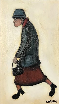 Lady on a walk by Sean Durkin, woman, contemporary art, walking