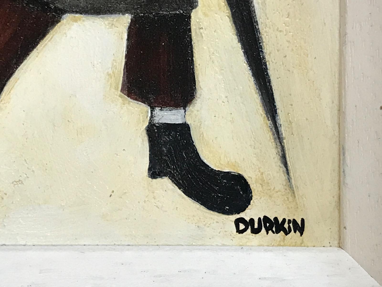 Uomo con ombrello di Sean Durkin, uomo, arte contemporanea, camminare in vendita 1