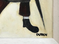 Uomo con ombrello di Sean Durkin, uomo, arte contemporanea, camminare