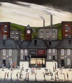 Sean Durkin, High Street III, Lowry Inspired Art, Original Contemporary Painting