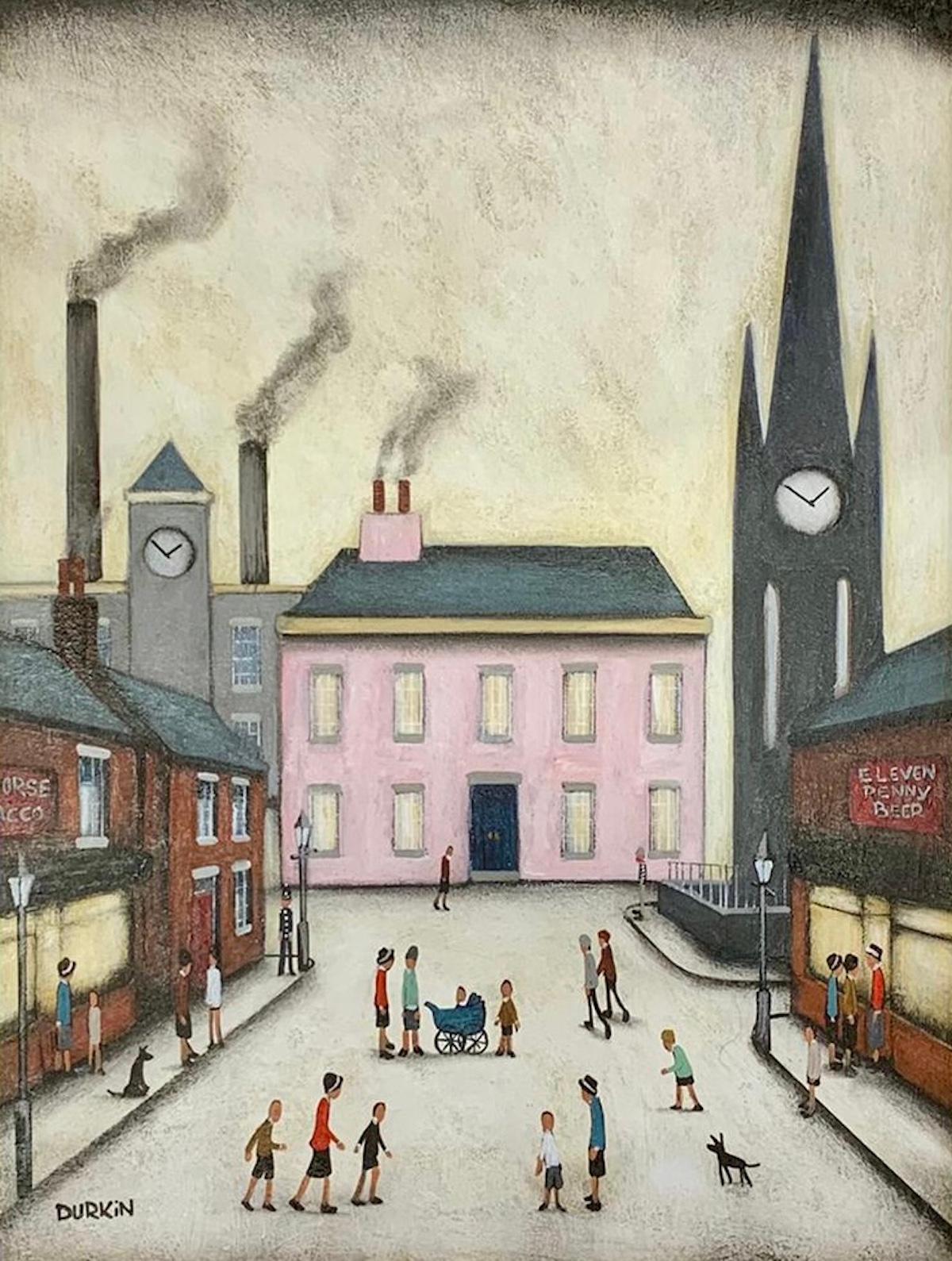 Sean Durkin Landscape Painting - Town Centre