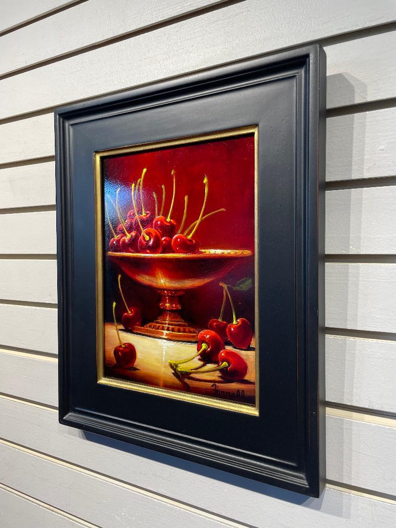 Sean Farrell, „Lit Up Life“, 12x9, Stillleben aus rotem Kirschbaumholz im Angebot 3