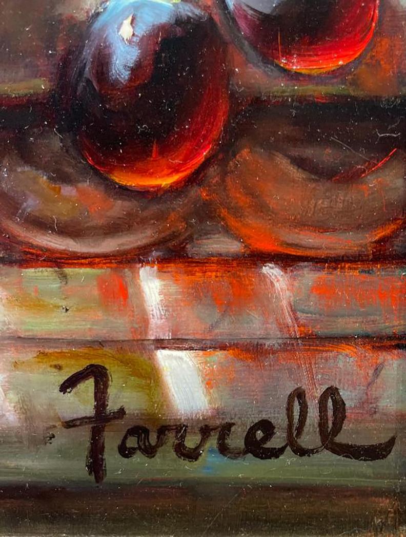 Sean Farrell, « Morning Glory », peinture à l'huile - Nature morte à fleurs de raisins, 16 x 12 cm en vente 7