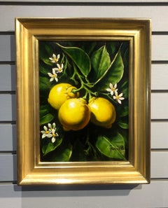 Sean Farrell, "Sweet Lemon Blossoms", 12x9 Lemon Fruit Still Life Oil Painting