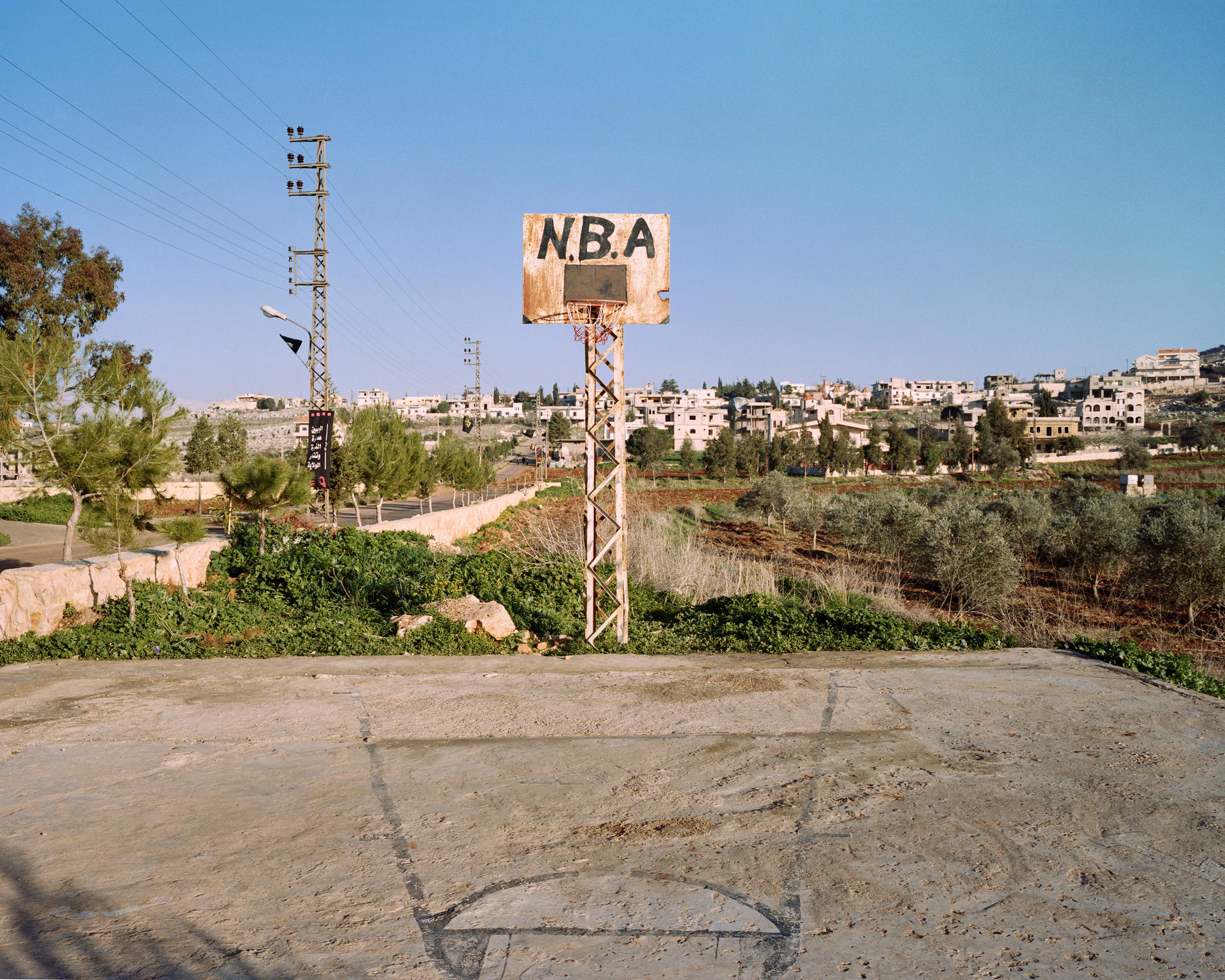 Sean Hemmerle Color Photograph - "Nebatieh, Lebanon, 2007" HOOPS basketball court limited edition photograph