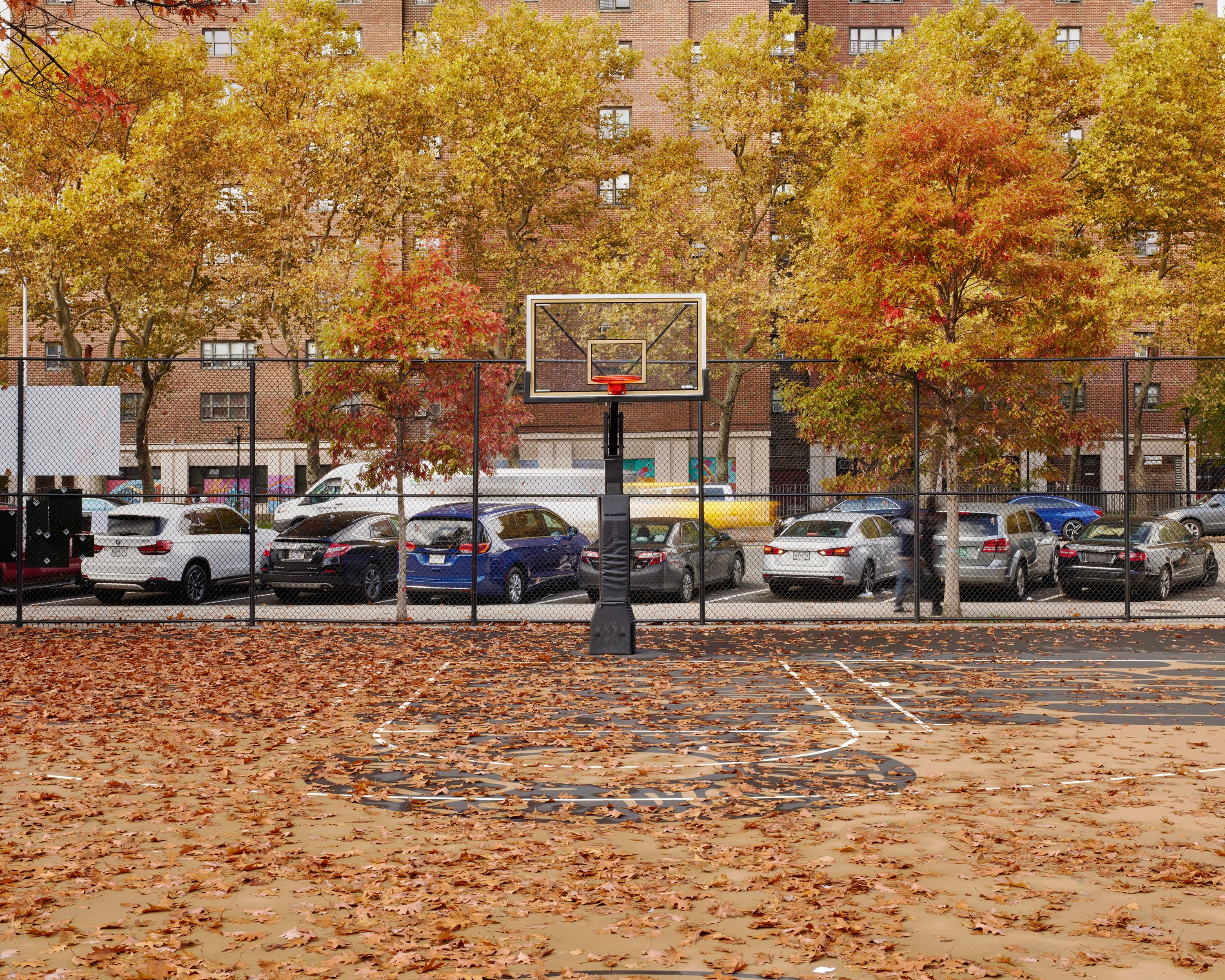 Sean Hemmerle Color Photograph - "Rucker Park, New York, NY, USA, 2022" photograph from "HOOPS" basketball series