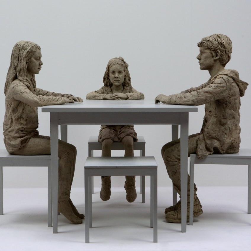 The Dinner Table - Contemporary Sculpture by Sean Henry
