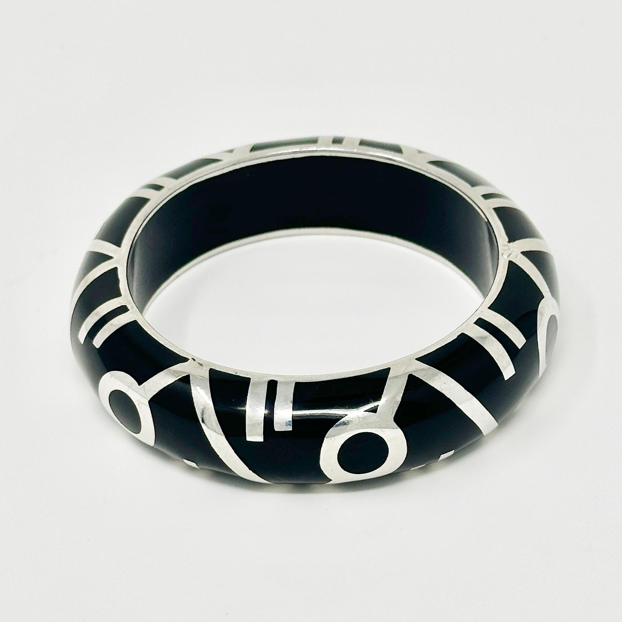 Artisan Sean Hill Silver and Resin Bracelet For Sale