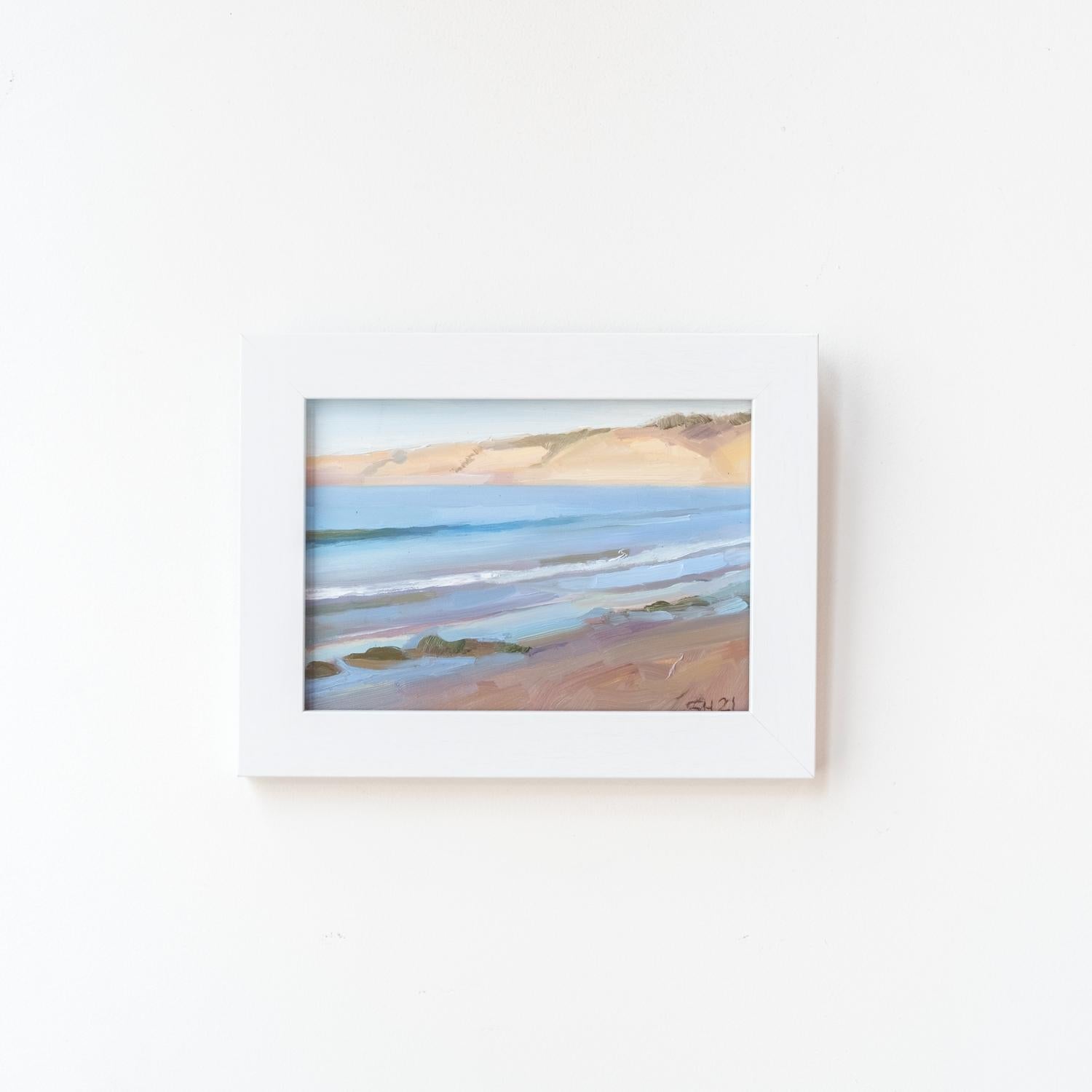 Impressionistisches Öl- Meereslandschaftsgemälde, „Licht auf La Jolla-Schaufnahmen“, Öl – Painting von Sean Hnedak