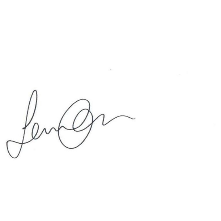 A fully authenticated Sean Lennon autograph, featuring the star's handsome signature in black ink.

Sean Lennon (1975-), the son of Yoko Ono and John Lennon, is a successful musician and actor. In his early years, he collaborated with his mother