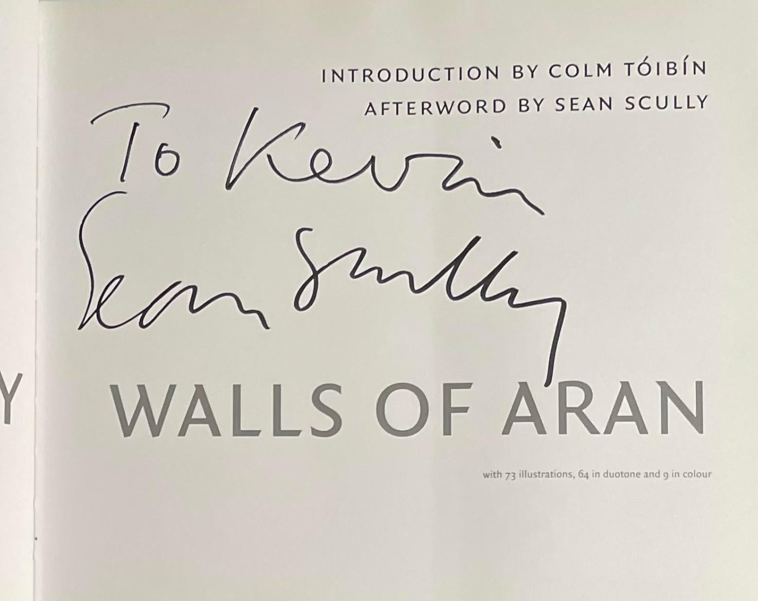 Walls of Aran book Hand signed and inscribed by BOTH Sean Scully and Colm Toibin For Sale 1