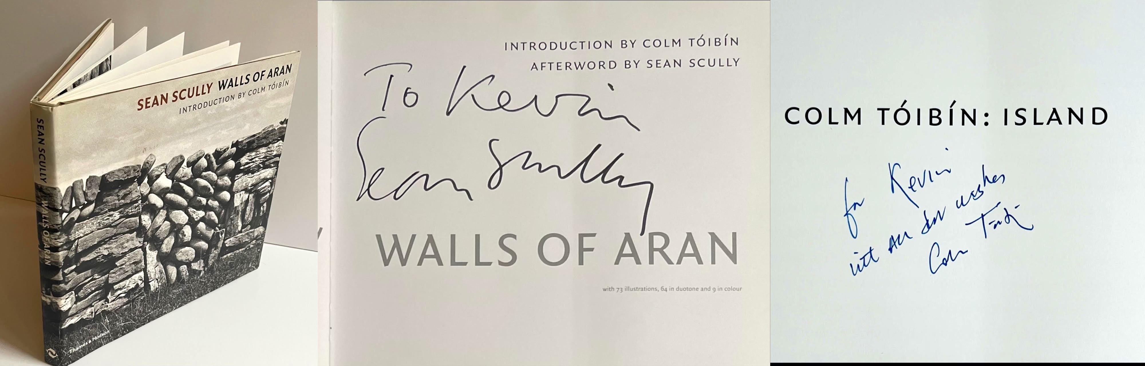 Sean Scully
Walls of Aran (signé et inscrit à la main par les DEUX Sean Scully et Colm Toibin), 2007
Monographie cartonnée avec jaquette 
Signé et dédicacé personnellement à Kevin par les DEUX Sean Scully et Colm Toibin.
9 1/2 × 10 1/2 × 1