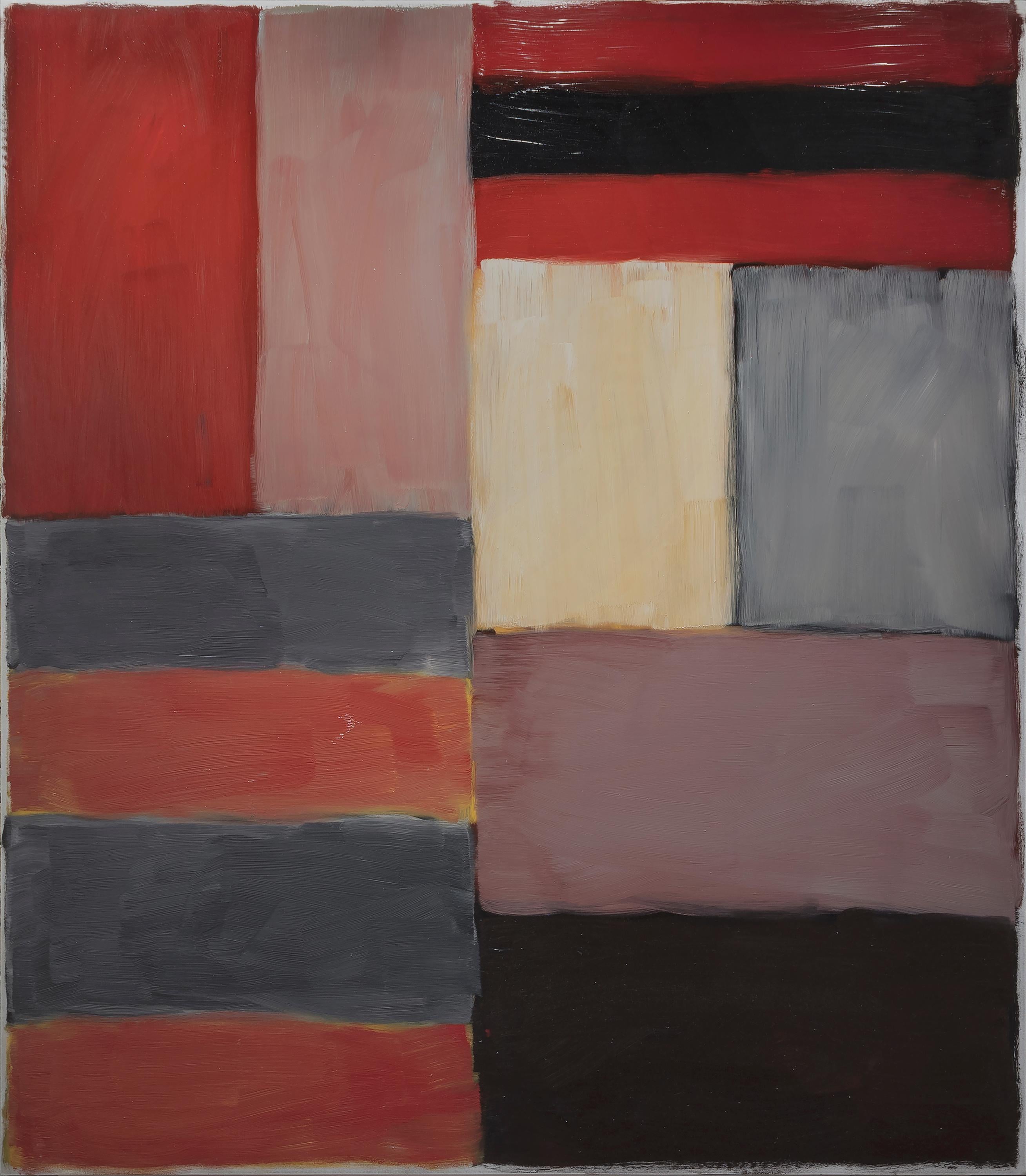 Abstract Painting Sean Scully - Gris Rouge