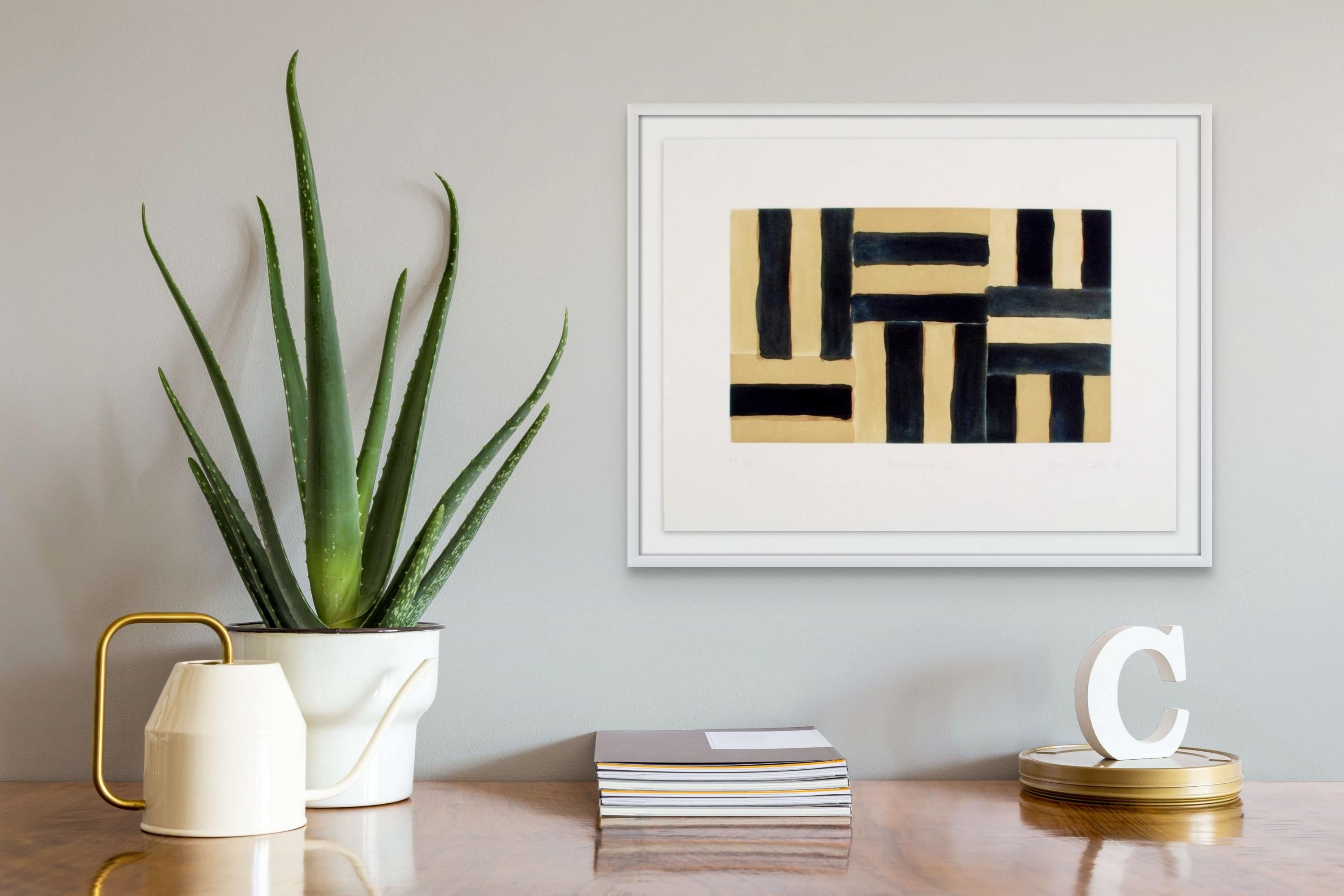 Durango II - Blanc Abstract Print par Sean Scully