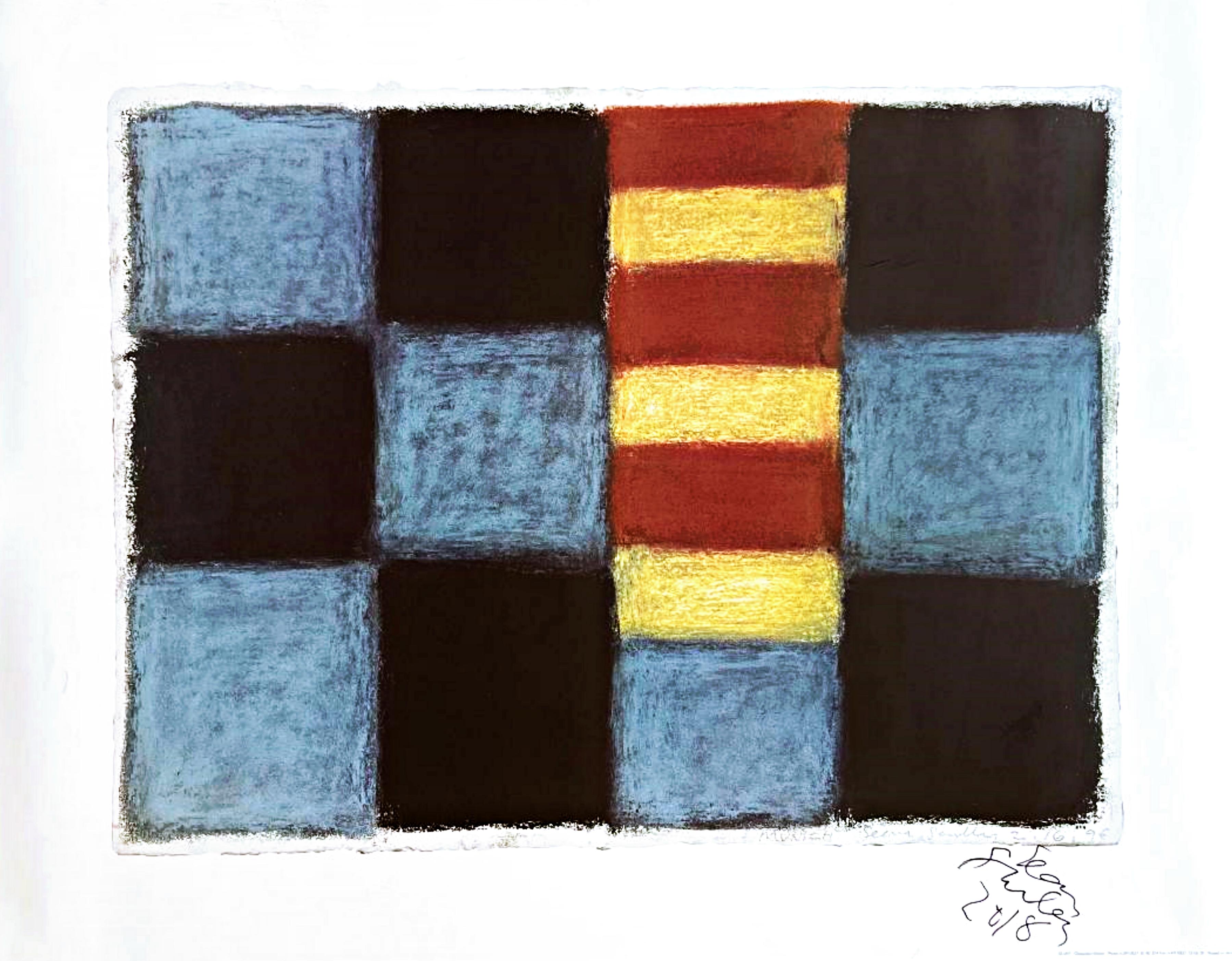 Glaspalast Edition poster, Munich, Germany 1996 (Hand Signed by Sean Scully) For Sale 4