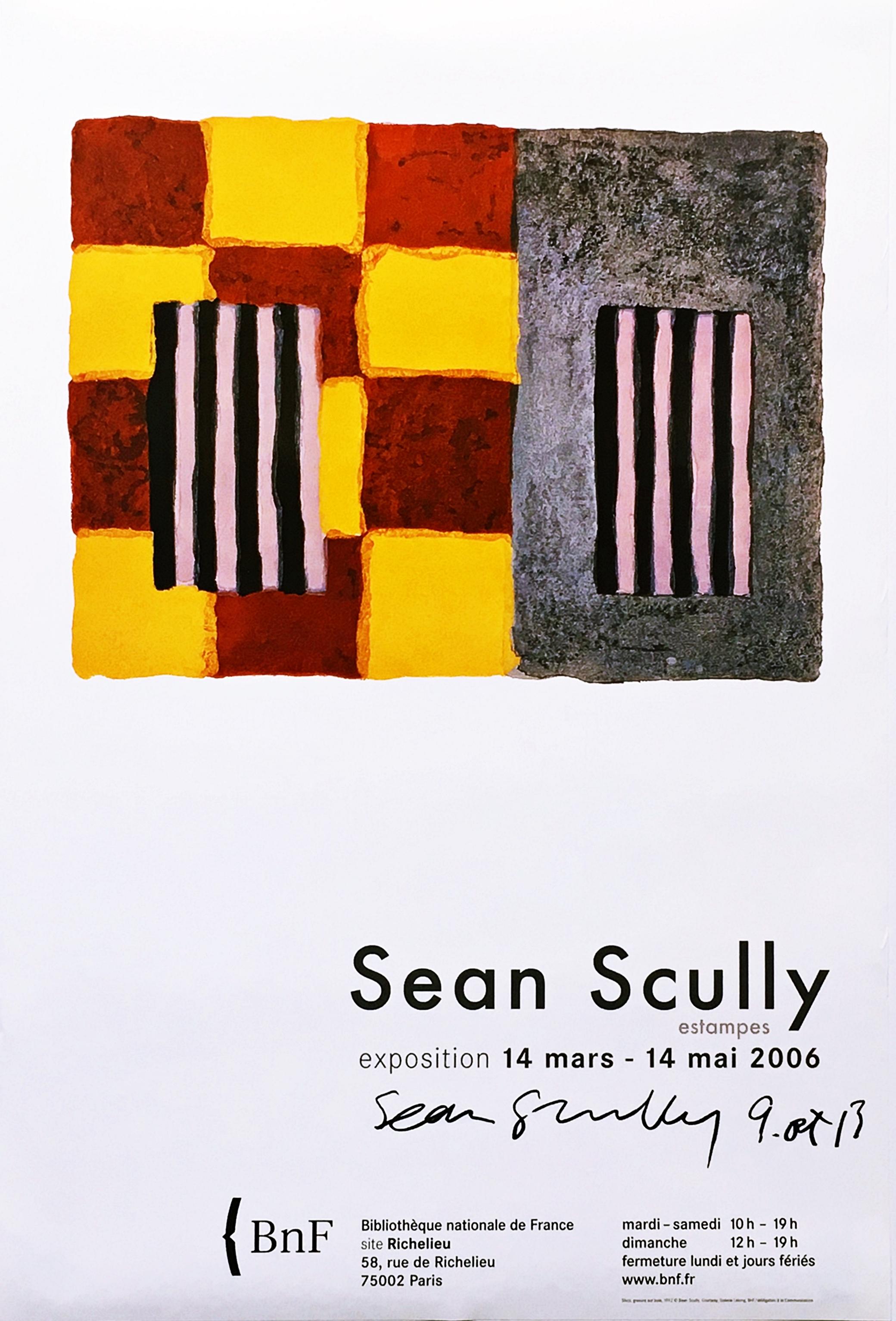 Póster de la exposición Sean Scully Estampes (Obra gráfica) (Firmado a mano por Scully)