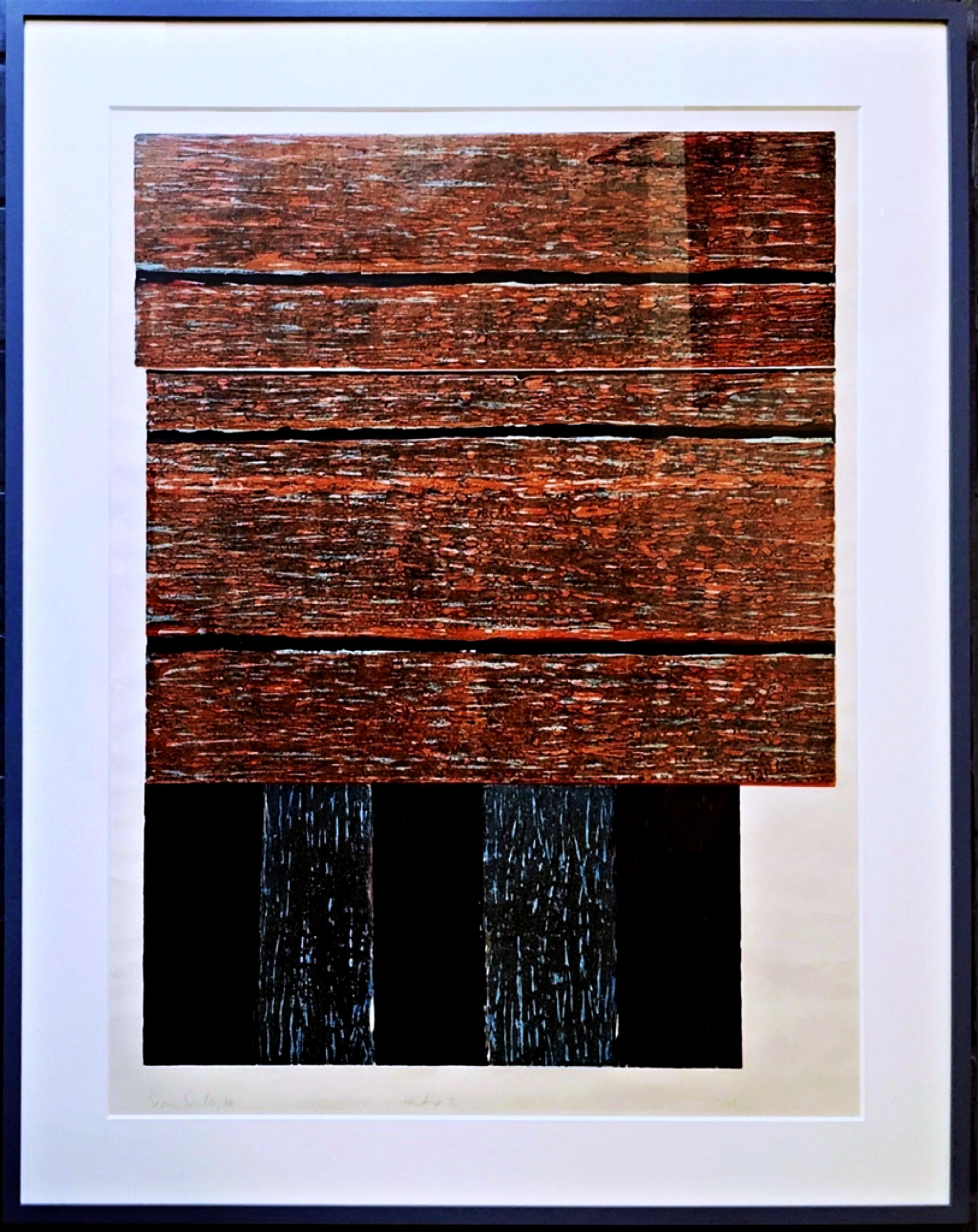 Sean Scully, Standing 2, xilografia colorata su carta a mano, firmata #14/35 Incorniciato