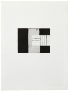 She Weeps over Rahoon -- Etching, Aquatint, Geometric, Abstract by Sean Scully