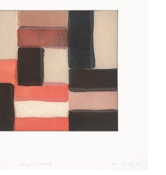 Wall Red Grey Abstract Geometric Scully Blocks Grids Contemporary Stripes Fields