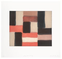 Wall Red Grey Abstract Geometric Scully Blocks Grids Contemporary Stripes Fields