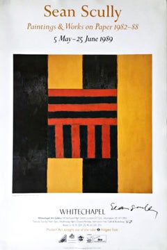 Whitechapel Gallery Gallery London Exhibition print, Hand Signed by Sean Scully