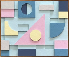 Composición 171 de Sean Thornhill - Escultura mural geométrica contemporánea en relieve