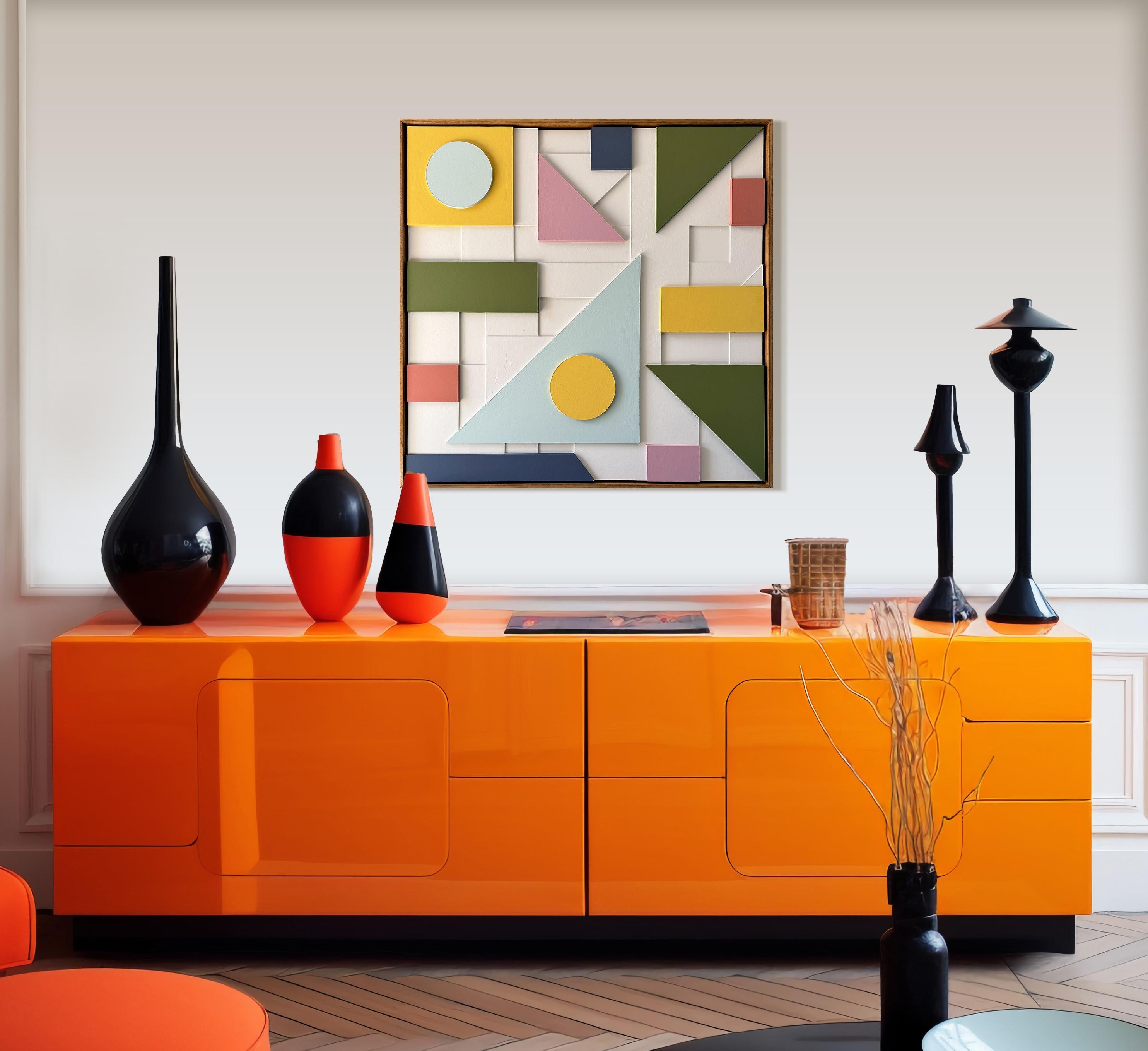 Composition 174 by Sean Thornhill - Contemporary Relief Geometric Wall Sculpture For Sale 6