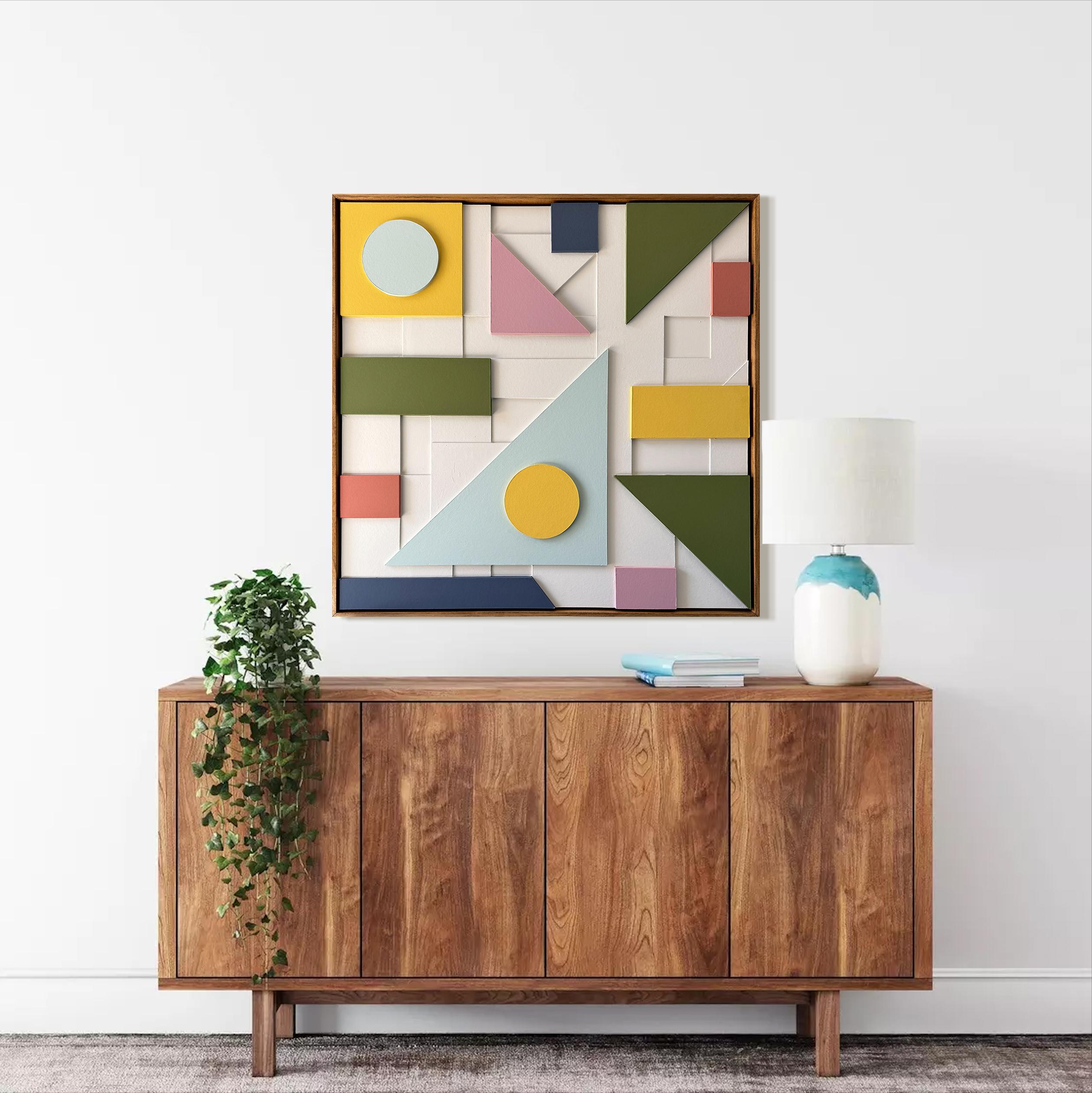 Composition 174 by Sean Thornhill - Contemporary Relief Geometric Wall Sculpture For Sale 8
