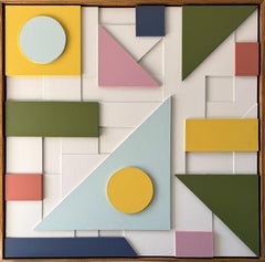 Composición 174 de Sean Thornhill - Escultura mural geométrica contemporánea en relieve