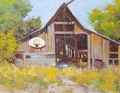 Still Standing (old barn, green, brown, blue)