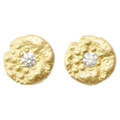 Susan Lister Locke "Seaquin" 0.26 Carat Diamond Stud Earrings in 18 Karat Gold