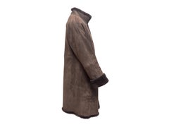 Searle Dark Brown Long Shearling Coat