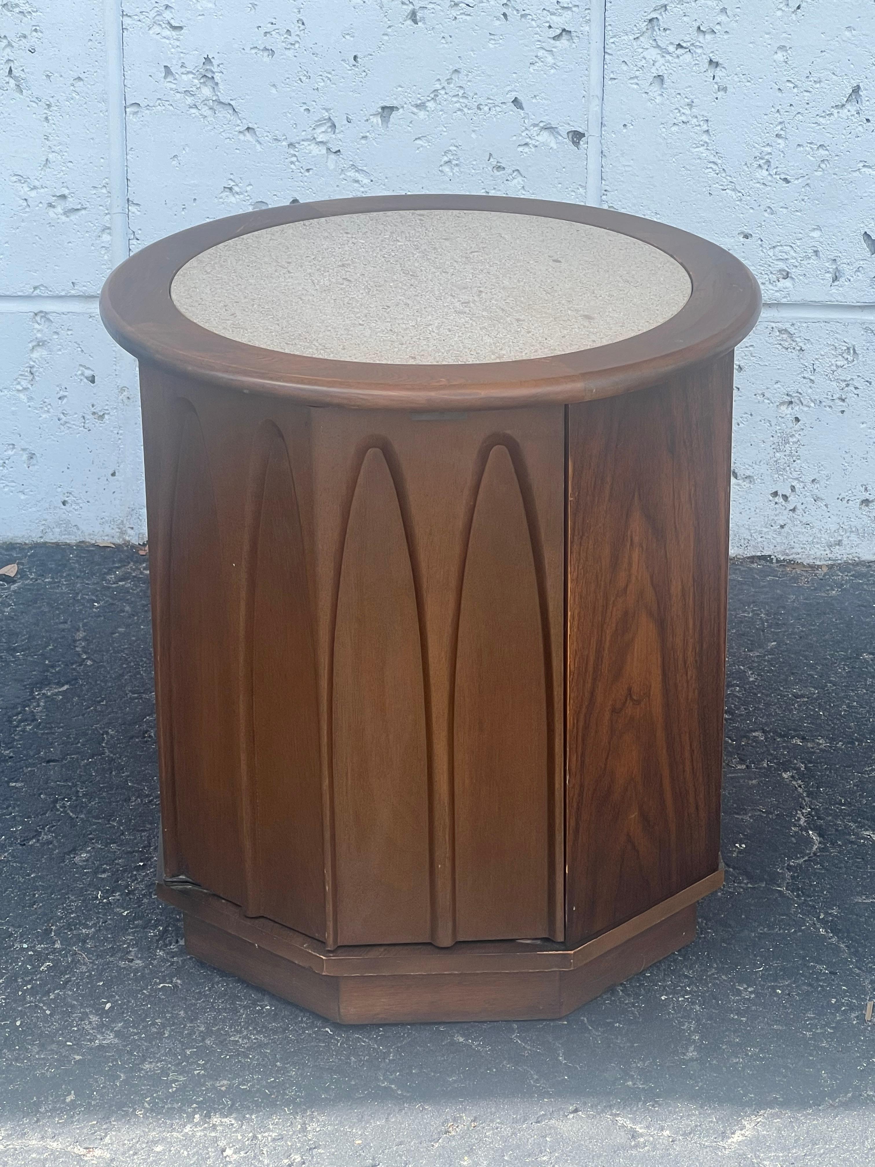 Mid-Century Modern Table hexagonale Sears Pacesetter ca' 1971 en vente