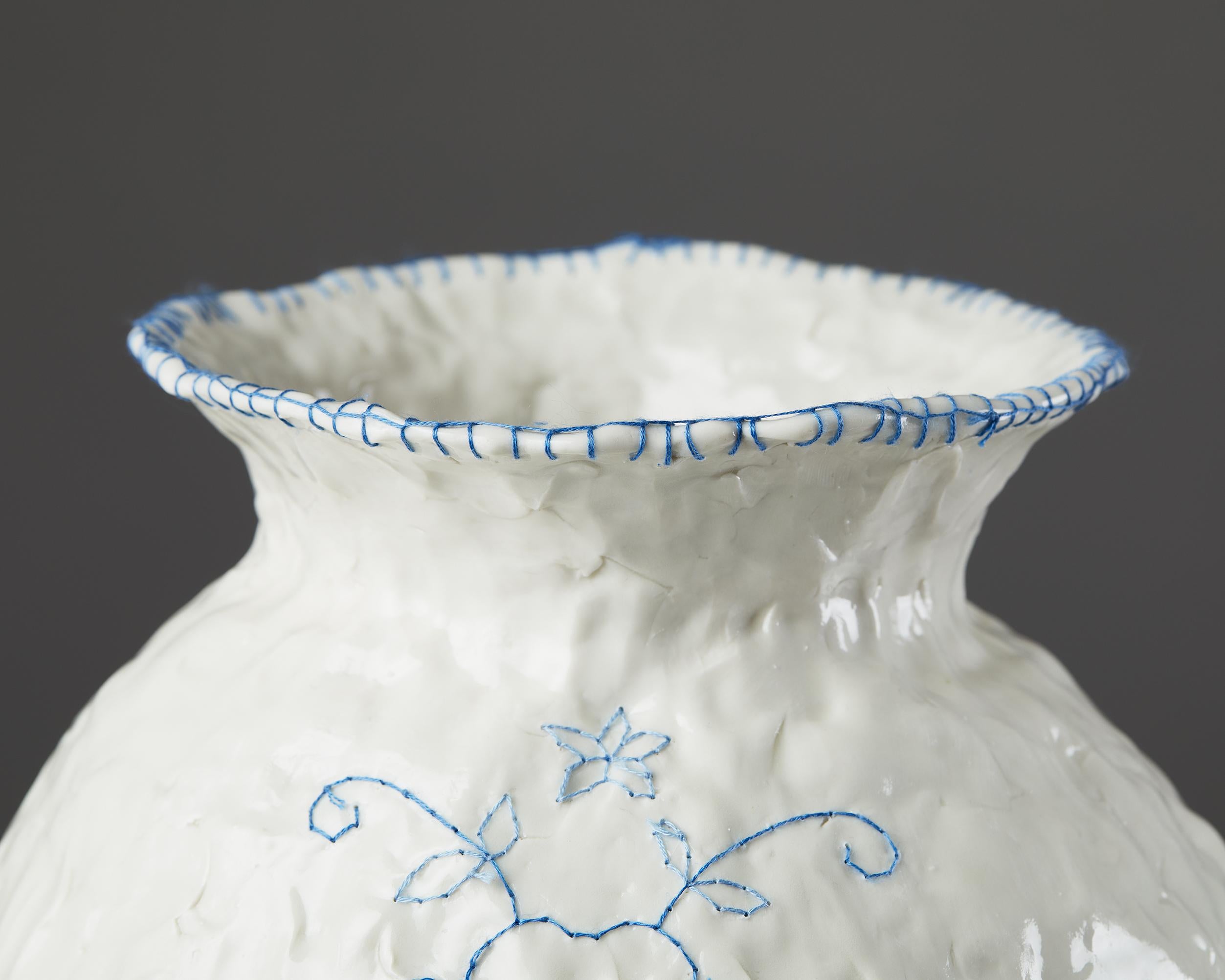 Embroidered Vase Designed by Caroline Harrius, Sweden, 2021 1