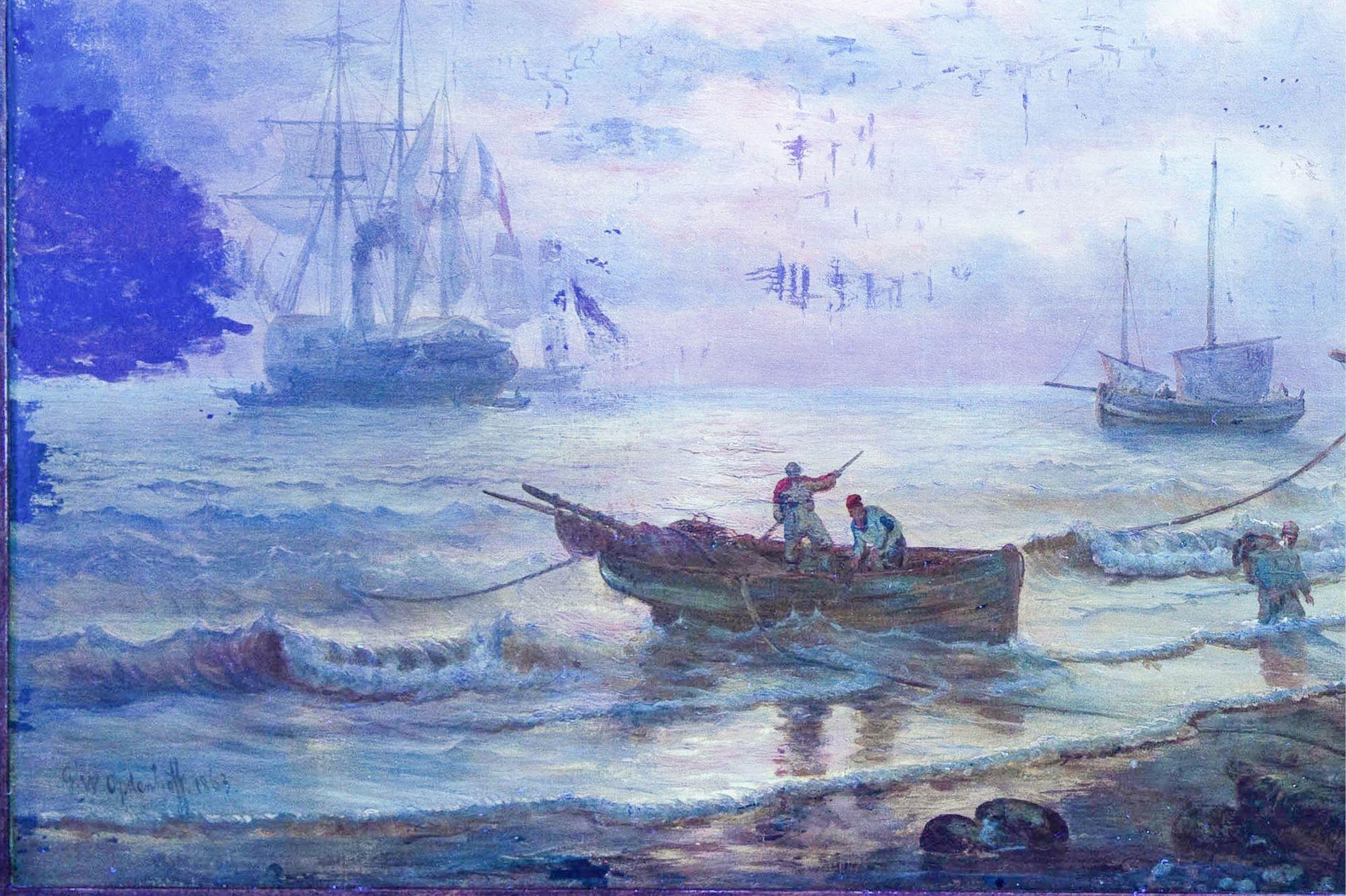 XIXe siècle Peinture de paysage marin en vente